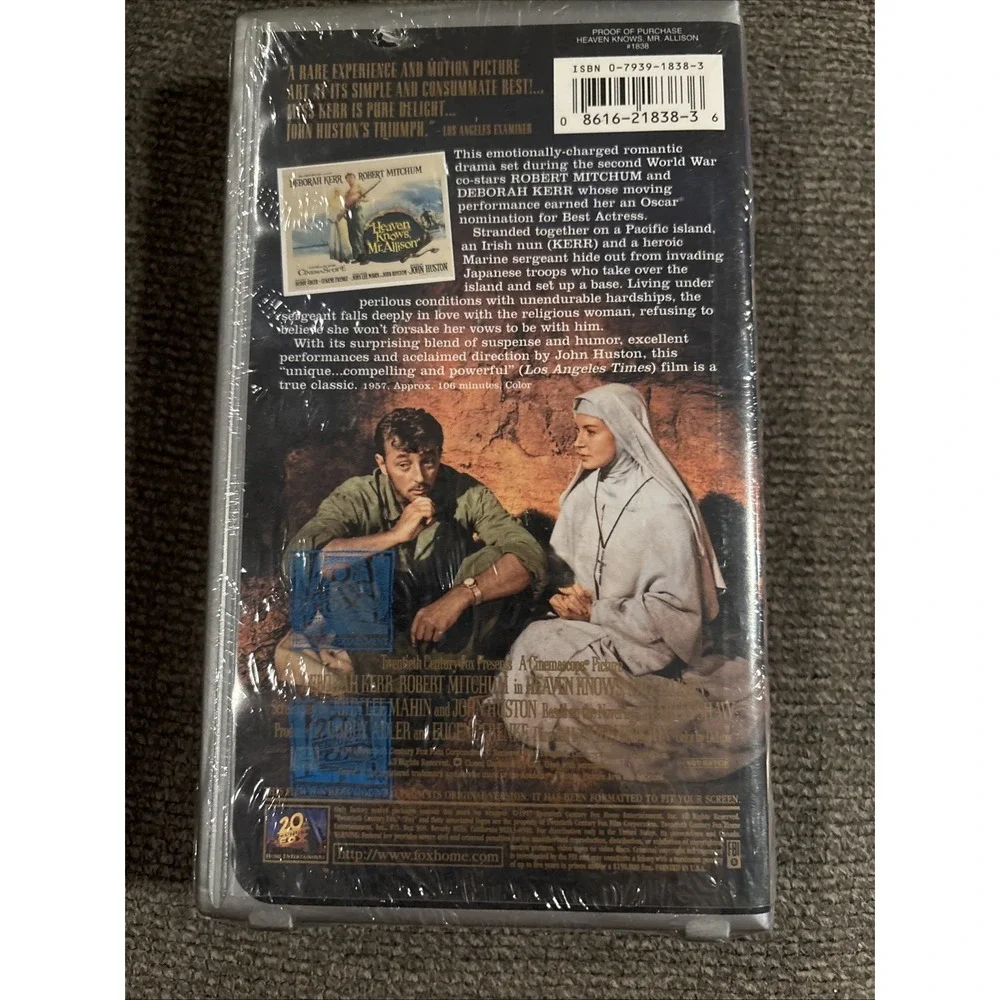 Heaven Knows, Mr. Allison VHS 1957 War Romantic Drama Fox Video Studio NEW